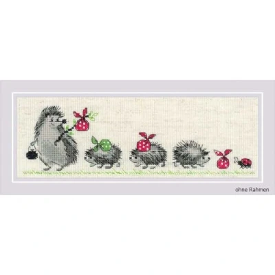 Image of RIOLIS Cross Stitch Kit 1711 Hedgehogs