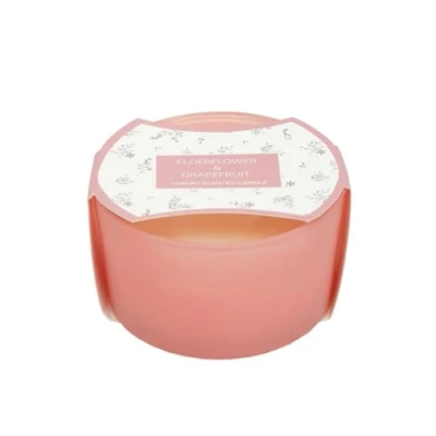 Image of Sleepdown Botanical 2 Wick Candle Jar Elderflower &amp; Grapefruit 180g