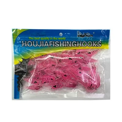 Image of Wild.life Trout Bass Crappie Scented Micro Grass Shrimp Lures Bait (Pink)