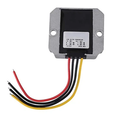 Image of DC Voltage Converter, 12V/24V to 5V 5A 25W Power Step Down Module, Buck Supply for Electric Motors, Speakers, Car LED Displays, Fans (2.59 * 2.36 0.86&quot;)
