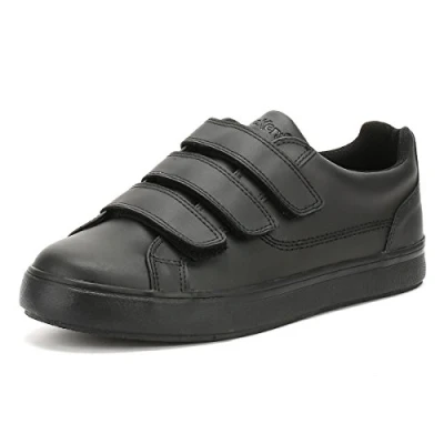 Image of Kickers Unisex Tovni Triple Strap Shoes, Black, 11 UK