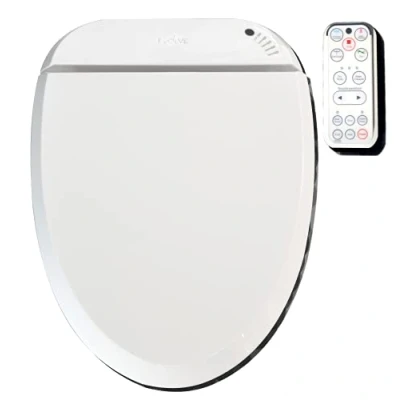 Image of EVOLVE Electronic Remote Control Bidet Elongated Smart Toilet Seat, Soft Close, Warm Water and Dry, LED Nightlight, Eco Power Save, Self Cleaning Full Stainless Nozzle