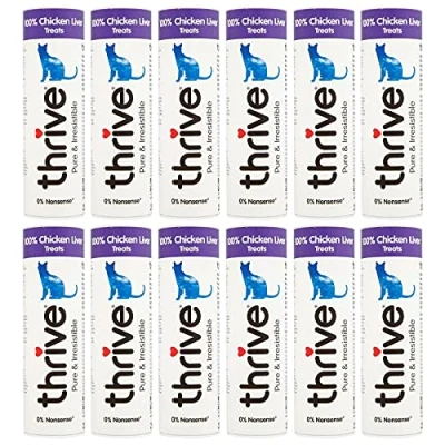 Image of thrive Cat 100% CHICKEN LIVER TREATS 25g (PACK OF 12)
