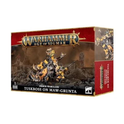 Image of Games Workshop Age of Sigmar Orruk Warclans: Tuskboss On Maw Grunta, Black