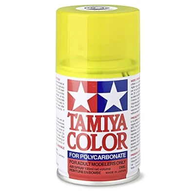 Image of TAMIYA 86042 PS 42 Translucent Yellow Polycarbonate 100 ml Spray Paint for Plastic Model Making, Making and Craft Accessories, Paints
