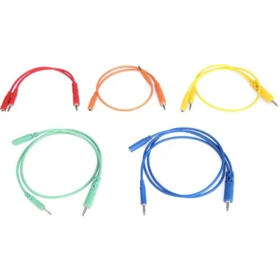 Image of Hosa CMM 500Y MIX 3.5 mm TS with TSF Pigtail to Hopscotch Patch Cables, Various Lengths (5 Pieces)