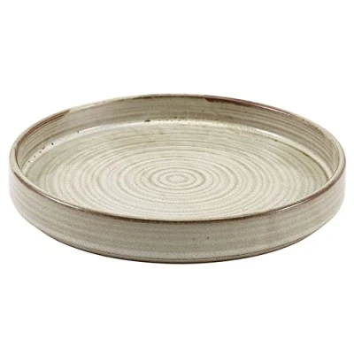 Image of Genware Terra Porcelain Grey Presentation Plate, 21cm, PR PG21, Pack of 6