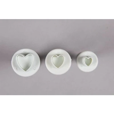 Image of Set of 3 Sugarcraft Heart Plunger Cutter by FlissyTM