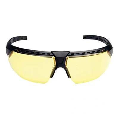 Image of Honeywell H94221 Avatar Safety Glass, Yellow Viewing Window, Black Frame, HydroShild Anti fog