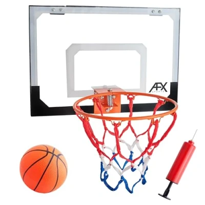 Image of AFX Sports Mini Basketball Fun Hoop &amp; Backboard with Ball (9&quot; Rim)