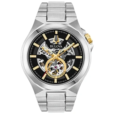 Image of Bulova Mens Analogue Automatic Watch with Stainless Steel Strap 98A224