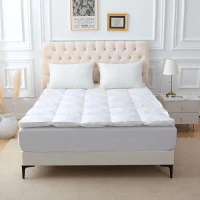 Image of Kampala Hill Mattress Topper Goose Feather and Down Hotel Quality Thick Luxury Deep Fill (5cm) (Super King)