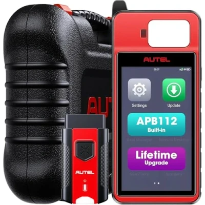 Image of Autel MaxiIM KM100E Key Fob Programming Tool, Immobilizer programmer, 60S generation, Transponder Chip Read/Write/Clone, Guided IMMO Paring for 90% Cars, Ignition Coil Detection, 2 Blank IKEYs