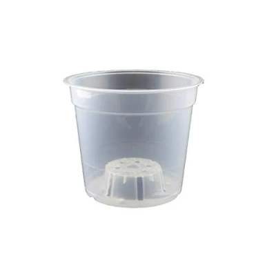 Image of Clear Plastic Orchid POTS, 15CM Diameter TEKU Pot POTS for Orchids REPOTTING (5 POTS)
