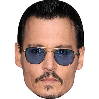 Image of FoxyPrinting Johnny Depp Tv Stars Celebrity Cardboard Party Face Mask Fancy Dress