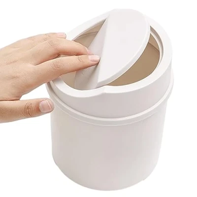 Image of cypreason Small Trash Can with Lid,Creative Garbage Cans Lid Tiny Waste Bin for Desktop, Paper Basket Wastebasket Home, Bathroom, Bedroom, Car Interior