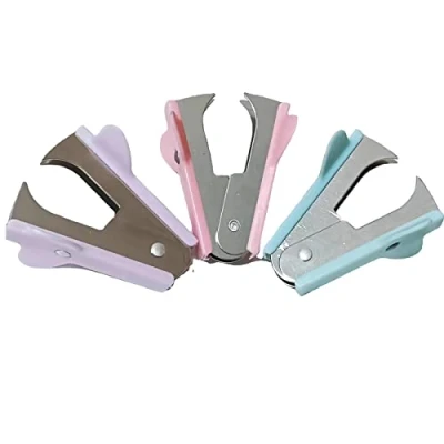 Image of Skyzone 3 Pack Staple Remover, Remover Tool with Steel Jaws, Extra Wide Finger Grip, Mini Binding Supplies Removal for School Office Home