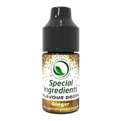 Image of Ginger Flavour Drop 30ml Highly Concentrated Versatile Food Flavouring Vegan, Non GMO, Gluten Free