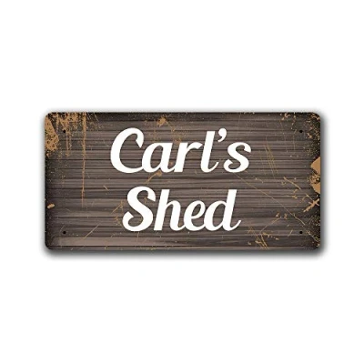 Image of McMug Carl&#039;s Shed Metal Sign, Decorative 200mm x 100mm