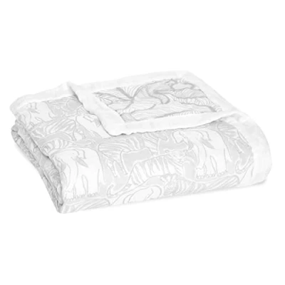 Image of aden + anais Dream Baby Blanket Culture Club, 120 x 120cm Silky Soft Large Breathable 100% Cotton Viscose Muslin Cot Blankets For Newborns &amp; Infant Boys Girls Shower or Xmas Gifts