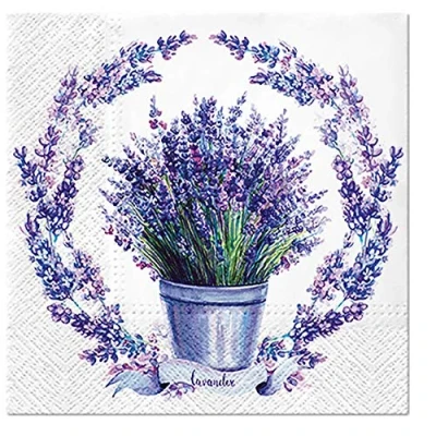 Image of Soft Lavender Decoupage Paper Napkins Quality Decorative Serviettes 33cm x (Pack of 20)