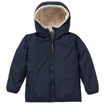 Image of Helly Hansen Champ Reversible Unisex Waterproof jacket for kids, Size: 4y, Navy