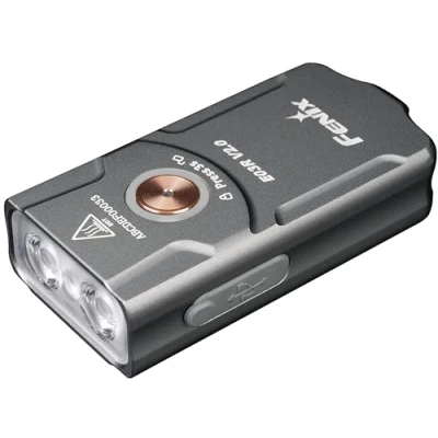 Image of fenix E03R v2.0 Grey, Rechargeable Lightweight Keychain Torch 500 Lumens 90m 30 Hrs Max Red Light Mode USB C Charging IP66