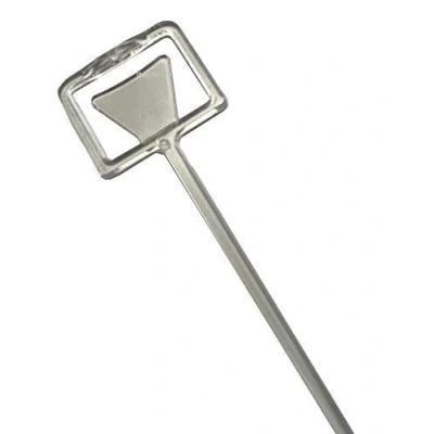 Image of INERRA Card Holders Clear Cardettes with Spike for Flower Bouquets Message Cards (Pack of 100)
