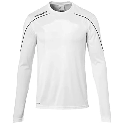 Image of Uhlsport Stream 22 Long Sleeve Jersey Men, Bordeaux/Sky Blue, Moisture Wicking Dry Tech, Size M