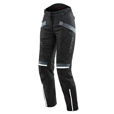 Image of Dainese Tempest 3 D Dry Lady Pants, Women&#039;s Motorcycle Touring Waterproof Membrane, Removable Thermal Interior, Knee Protectors, Black/Black/Ebony, 38