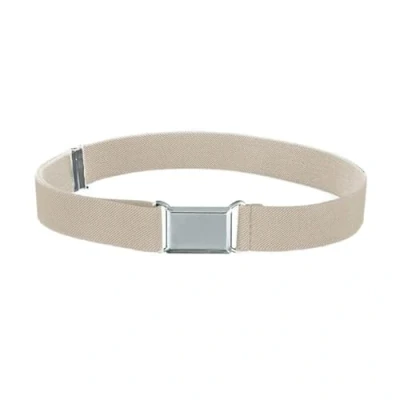 Image of WannGe Kids Buckle Belt Kid Adjustable Elastic Boy Stretch for Children Boys Girls Beige