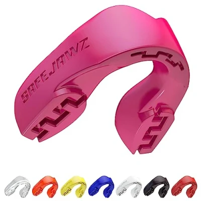 Image of SAFEJAWZ Mouthguard Slim Fit, Adults and Junior Gum Shield with Case for Boxing, MMA, Rugby, Martial Arts, Judo, Karate, Hockey All Contact Sports… B073CZHSRS (Junior (