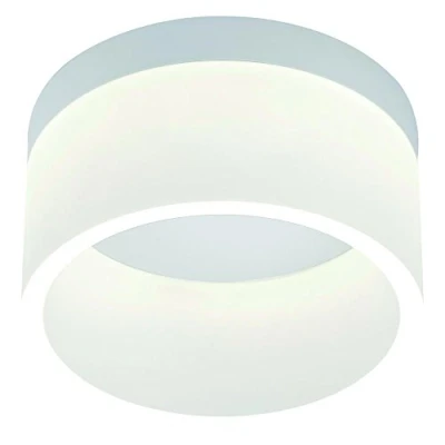 Image of helestra Liv 17 W LED Ceiling Light with Acrylic Diffuser Matt White Diameter: 200 mm Deck Enpot IP30 3000 K Dimmable