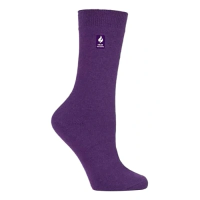 Image of HEAT HOLDERS Ultra Lite Ladies Thin Lightweight 1.0 TOG Winter Warm Casual Thermal Dress Socks (4 8 uk, Violet)
