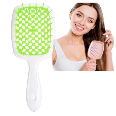 Image of Bautero Brush,Bautero Detangling Hair Brush Detangler,Anti Static Massage Paddle Brush,Wet and Dry Brush,Hollow Grid Combing Brush,Dry Comb (R)