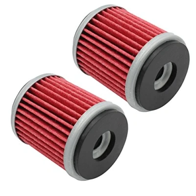 Image of Cyleto Oil Filter for YAMAHA YFZ450 YFZ 450 2004 2005 2006 2007 2008 2009 2012 2013/YFZ X 2010 2011 (Pack of 2)