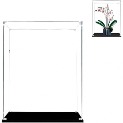 Image of Acrylic Display Case for Lego 10311 Building Orchid Plant Decor, Dustproof Transparent (Lego Set NOT Included)(3MM)