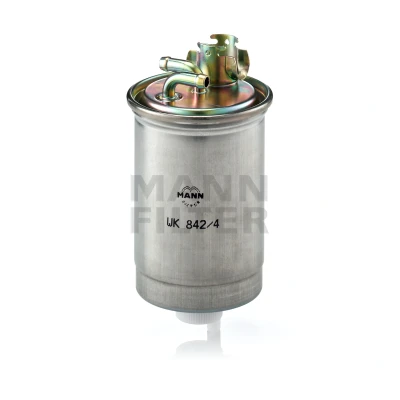 Image of 191127401A, 191127401B, 191127401J, 191127401L, 191127401M Fuel Filter MANN WK 842/4 In Line 8mm VOLKSWAGEN: Transporter 4
