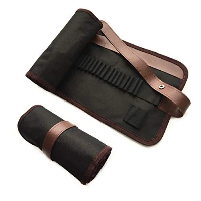 Image of DOITEM Canvas Pencil Wrap Case, Wartoon 72 Holes Colored Roll Holder Storage Pouch for Artist, School, Office