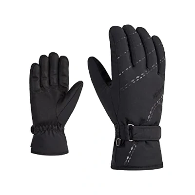 Image of Ziener Korva Women&#039;s Ski Gloves/Winter Sports Warm Breathable Black 8.5