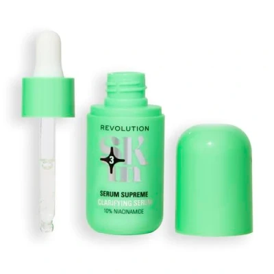 Image of Revolution SKin, Serum Supreme Clarifying Serum, Face With 10% Niacinamide &amp; Zinc, Hydrates, Smoothes Brightens, Vegan Cruelty Free, 30ml