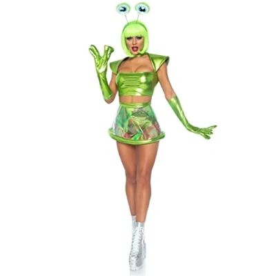 Image of Leg Avenue 87067 12601 Alien Carnival Costume, Theme Party, Green, S (Taglia Italiana 40)