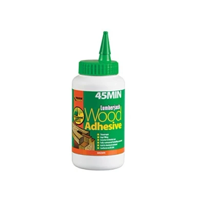 Image of Everbuild Lumberjack 45 Minute Polyurethane Wood Adhesive Liquid, Brown, 750 g