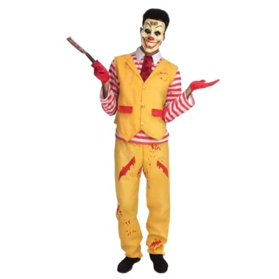 Image of Bristol Novelty AF181STD Halloween Dapper Clown Costume Set, Men, Yellow, STD