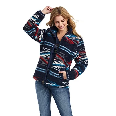 Image of ARIAT Women&#039;s Fleece Chimayo Jacket, Jcd Sherpa, L
