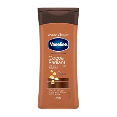 Image of Vaseline Intensive Care Body Lotion Cocoa Radiant Help for Dry Skin Pack of 6 x 200 ml