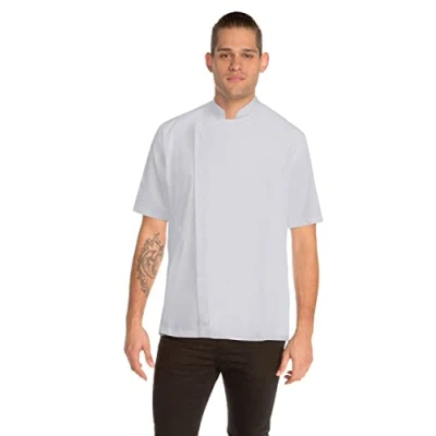 Image of Chef Works Cannes Chefs Jacket Short Sleeve Size XL