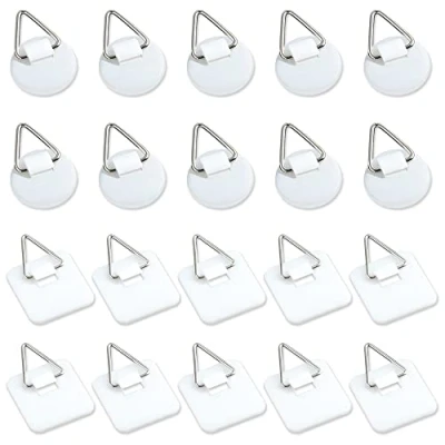 Image of Chihutown 50 Pcs 2.5CM Plate Hangers for Walls, Invisible Adhesive Hangers, Holders, Vertical Holders Wall, Wall Pictures Art Decor
