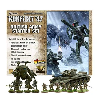 Image of Wargames Delivered 28mm Military Tanks Miniatures Game World War RPG Miniature Set Warlord Games Konflikt &#039;47: British Army Starter