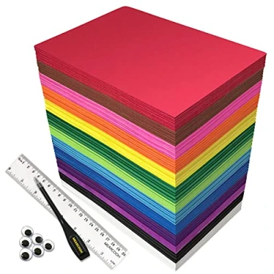 Image of 104 Pack Foam Craft Sheets 5.5x8.5 inch Eva Color Paper Set for Crafts Project Preschoolers Classroom Scrapbooking DIY Handcraft by MEARCOOH
